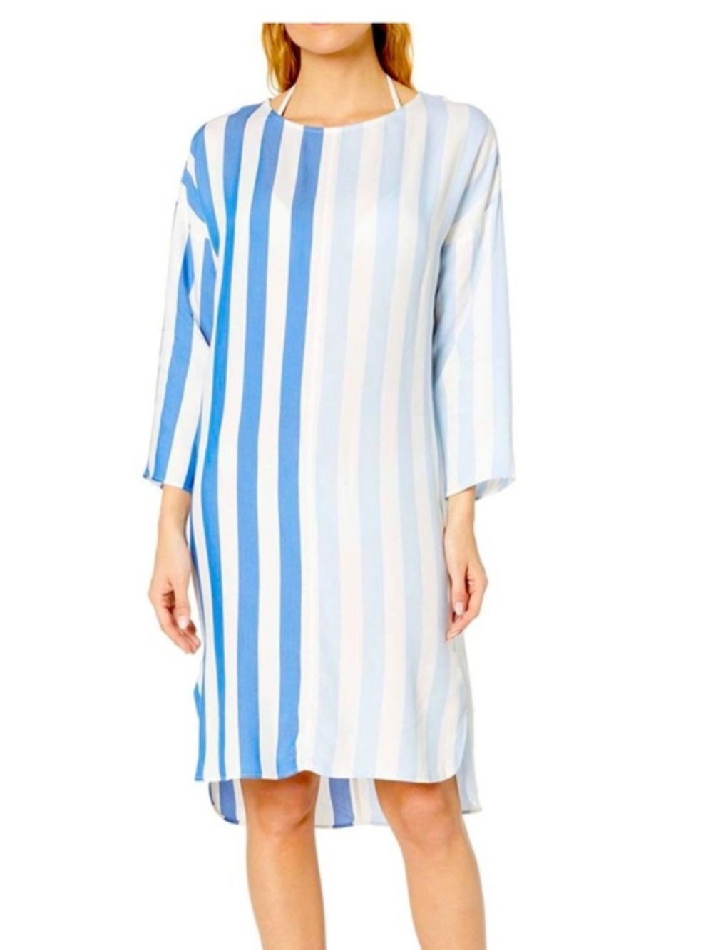 NWT MARA HOFFMAN Blue Larkin Cover Up Tunic Dress